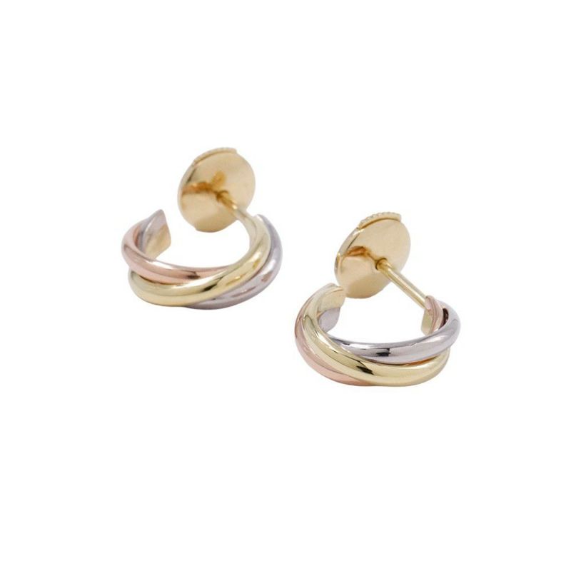 カルティエ ピアス トリニティ ミニモデル K18YG/K18PG/K18WG B8301540 ジュエリー イヤリング