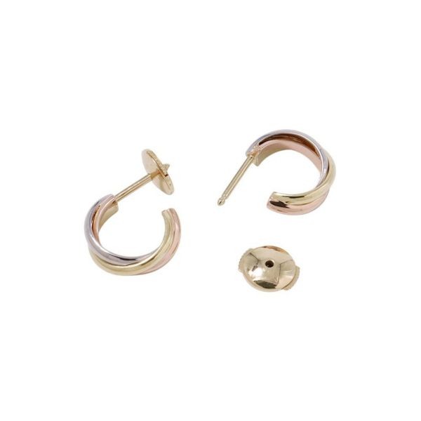 カルティエ ピアス トリニティ ミニモデル K18YG/K18PG/K18WG B8301540 ジュエリー イヤリング