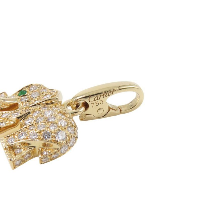 カルティエ ペンダントトップ キャンディ チャーム ダイヤモンド/エメラルド K18YGイエローゴールド Cartier ゾウ 象
