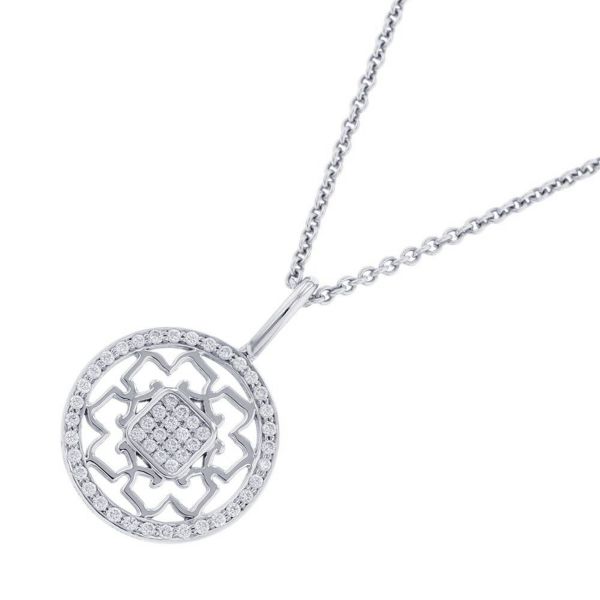 ハリーウィンストン ネックレス チャーム・バイ・ハリー・ウィンストン ピオニー ネックレス ダイヤモンド Pt950プラチナ ペンダント