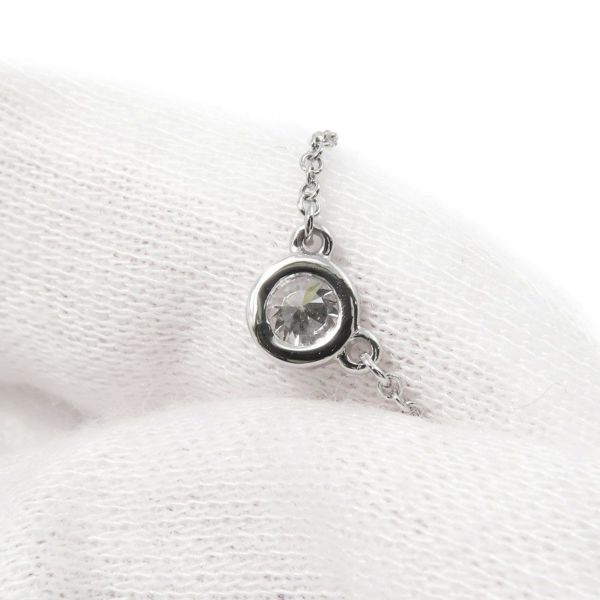 ティファニー ネックレス エルサ・ペレッティ バイザヤード シングル ダイヤモンド ペンダント ダイヤ 1P 約0.17ct Pt950プラチナ Tiffany&Co.