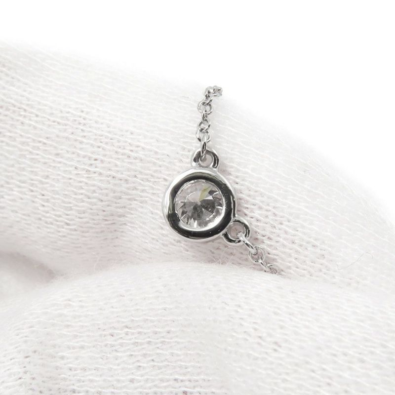 ティファニー ネックレス エルサ・ペレッティ バイザヤード シングル ダイヤモンド ペンダント ダイヤ 1P 約0.17ct Pt950プラチナ Tiffany&Co.