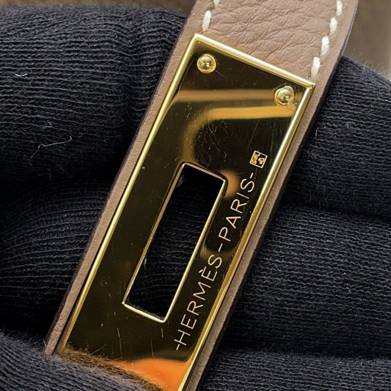 エルメス ハンドバッグ ケリー32 内縫い エトゥープ/ゴールド金具 トゴ A刻印 2wayショルダー