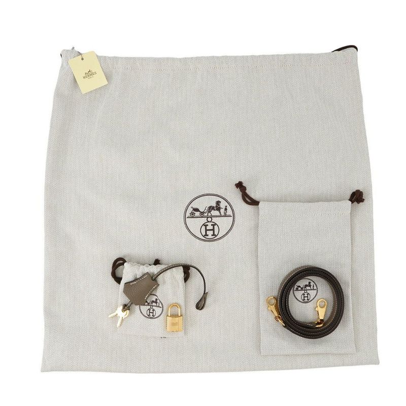 エルメス ハンドバッグ ケリー32 内縫い エトゥープ/ゴールド金具 トゴ A刻印 2wayショルダー