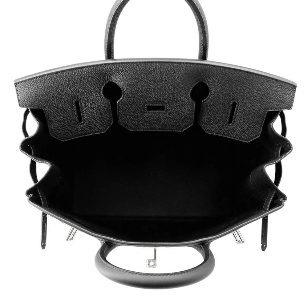 エルメス ハンドバッグ オータクロア40 ブラック/シルバー金具 トゴ K刻印 HERMES 黒