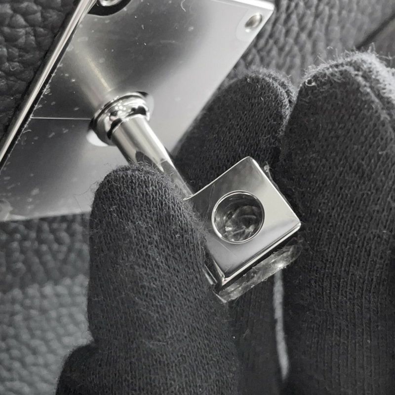 エルメス ハンドバッグ オータクロア40 ブラック/シルバー金具 トゴ K刻印 HERMES 黒