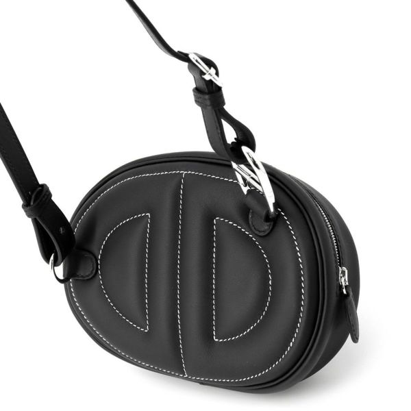 エルメス ウエストバッグ イン・ザ・ループ ブラック/シルバー金具 スイフト W刻印 黒