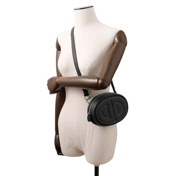 エルメス ウエストバッグ イン・ザ・ループ ブラック/シルバー金具 スイフト W刻印 黒