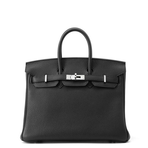 エルメス バーキン25 ブラック/シルバー金具 トゴ Z刻印 HERMES Birkin ハンドバッグ 黒