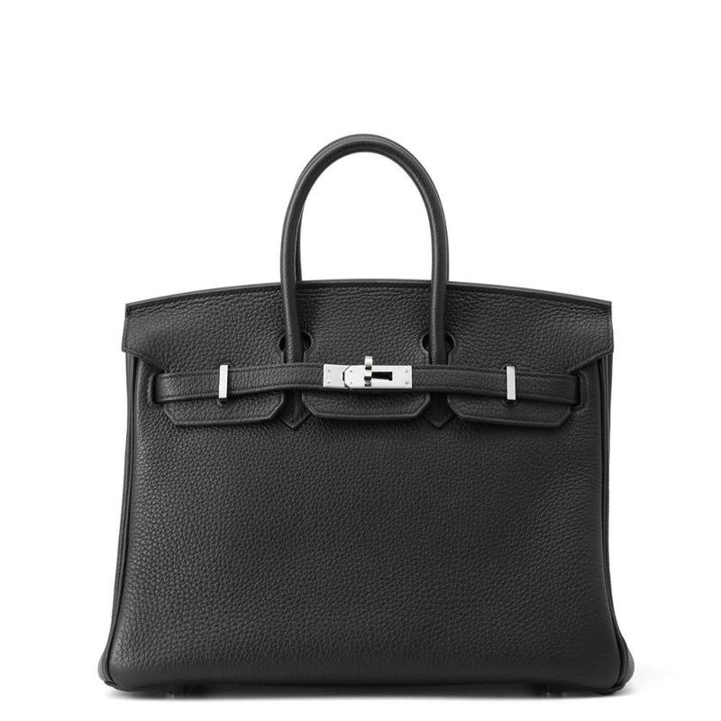 エルメス バーキン25 ブラック/シルバー金具 トゴ Z刻印 HERMES Birkin ハンドバッグ 黒