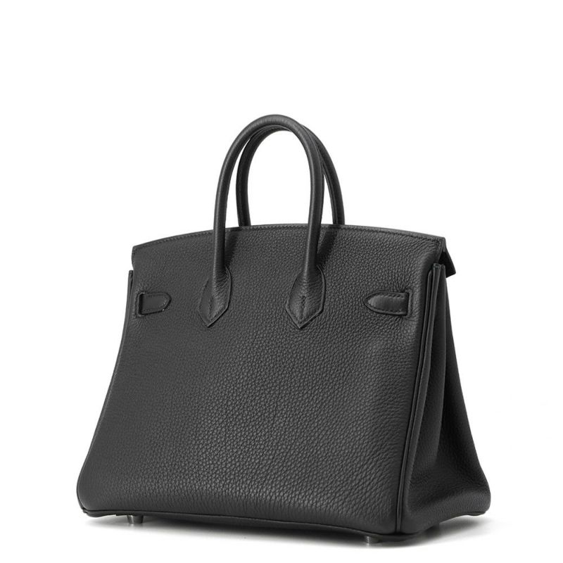 エルメス バーキン25 ブラック/シルバー金具 トゴ Z刻印 HERMES Birkin ハンドバッグ 黒
