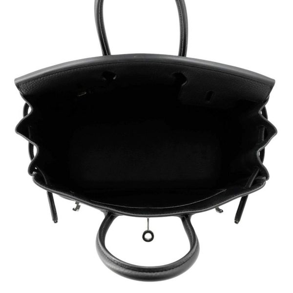 エルメス バーキン25 ブラック/シルバー金具 トゴ Z刻印 HERMES Birkin ハンドバッグ 黒