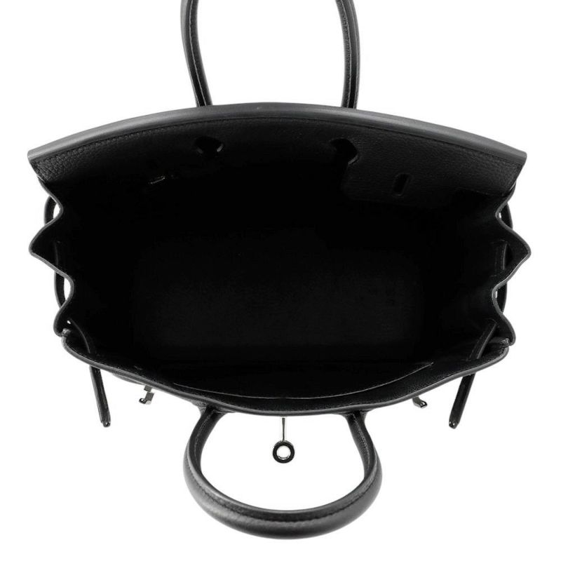 エルメス バーキン25 ブラック/シルバー金具 トゴ Z刻印 HERMES Birkin ハンドバッグ 黒