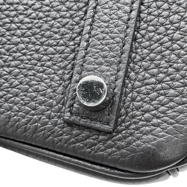 エルメス バーキン25 ブラック/シルバー金具 トゴ Z刻印 HERMES Birkin ハンドバッグ 黒