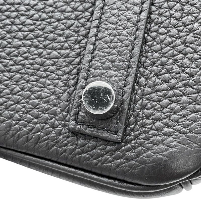 エルメス バーキン25 ブラック/シルバー金具 トゴ Z刻印 HERMES Birkin ハンドバッグ 黒