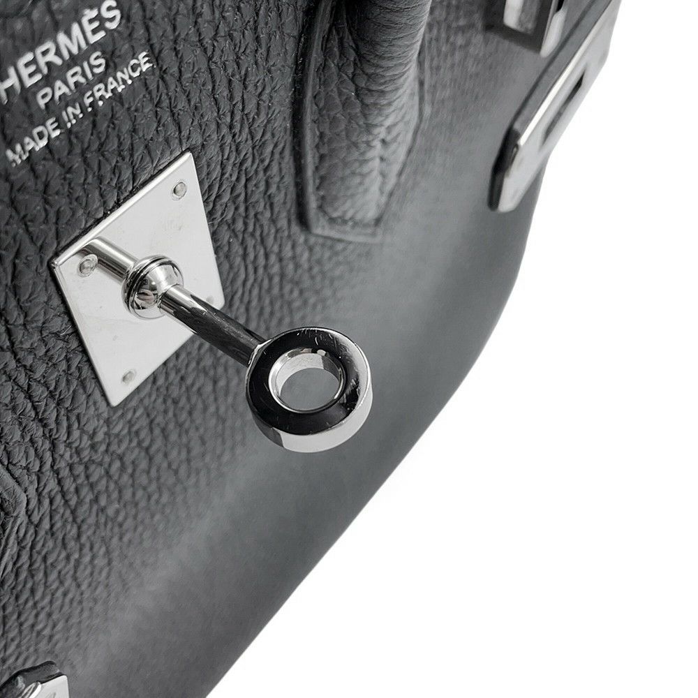 エルメス バーキン25 ブラック/シルバー金具 トゴ Z刻印 HERMES Birkin ハンドバッグ 黒