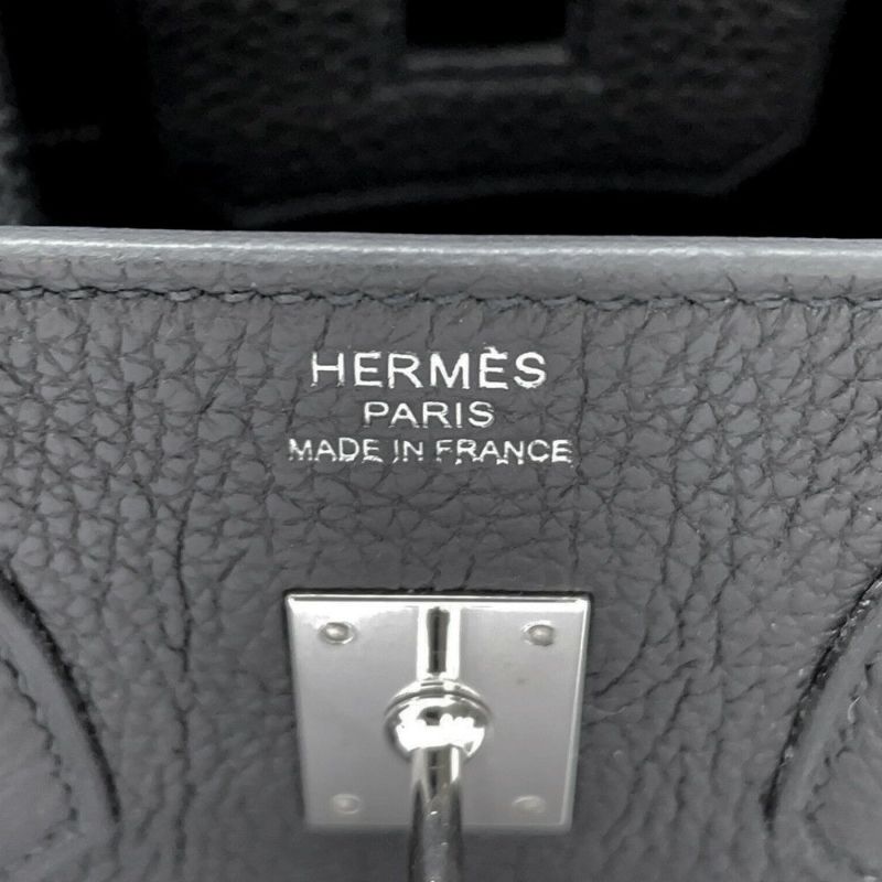 エルメス バーキン25 ブラック/シルバー金具 トゴ Z刻印 HERMES Birkin ハンドバッグ 黒