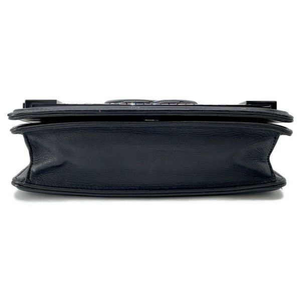 シャネル チェーンショルダーバッグ レゴボーイ ココマーク パテント ラインストーン CHANEL 黒