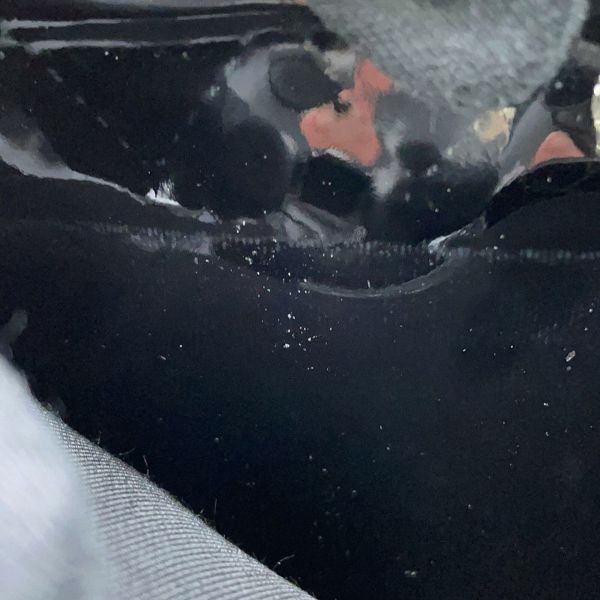 シャネル チェーンショルダーバッグ レゴボーイ ココマーク パテント ラインストーン CHANEL 黒