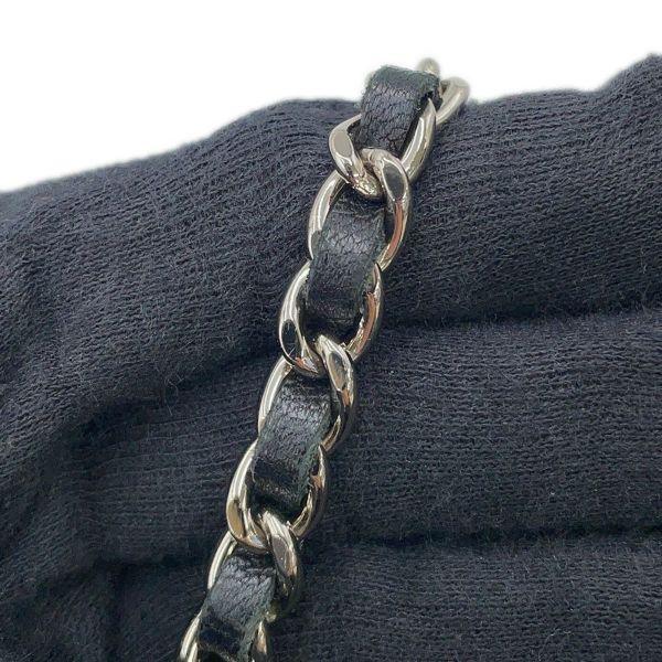 シャネル チェーンショルダーバッグ レゴボーイ ココマーク パテント ラインストーン CHANEL 黒