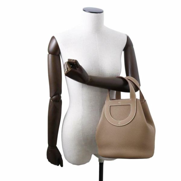 エトゥープ♪シルバー金具【HERMES】インザループ23ハンドバッグ エルメス ハンドバッグ インザループ 23 エトゥープ/シルバー