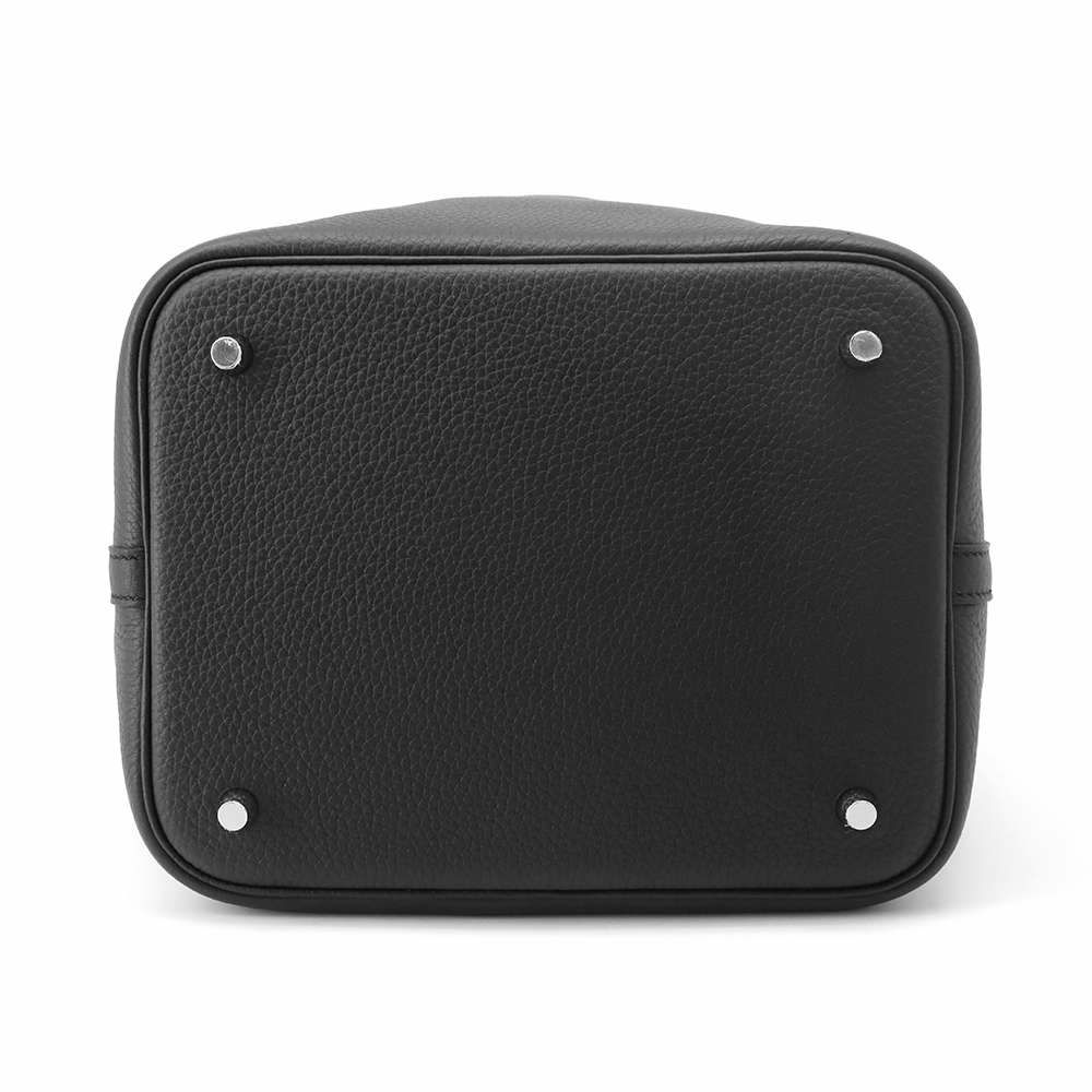 エルメス ハンドバッグ ピコタンロックMM ブラック/シルバー金具 トリヨンクレマンス W刻印