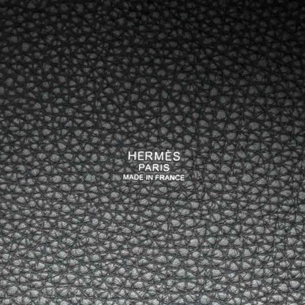 エルメス ハンドバッグ ピコタンロックMM ブラック/シルバー金具 トリヨンクレマンス W刻印