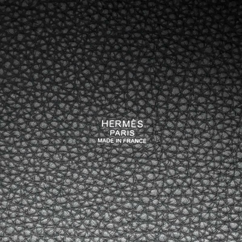 エルメス ハンドバッグ ピコタンロックMM ブラック/シルバー金具 トリヨンクレマンス W刻印