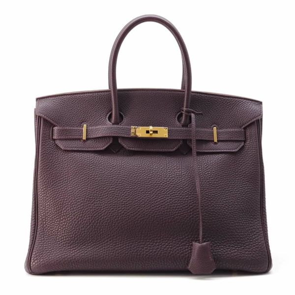 エルメス バーキン35 レザン/ゴールド金具 フィヨルド □H刻印 HERMES Birkin ハンドバッグ