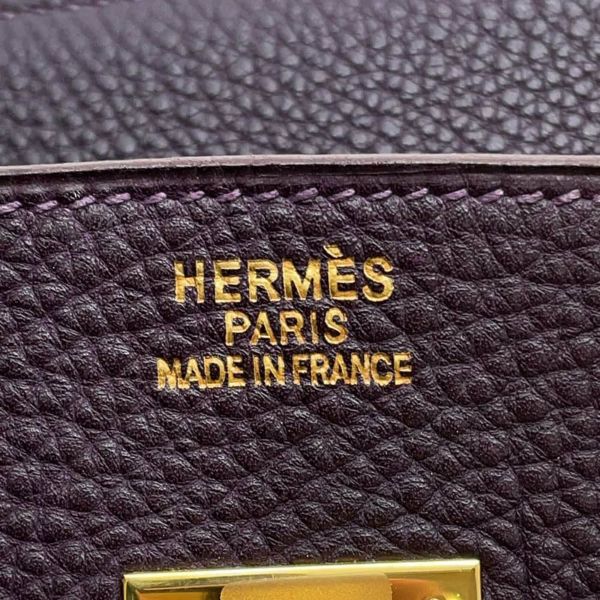 エルメス バーキン35 レザン/ゴールド金具 フィヨルド □H刻印 HERMES Birkin ハンドバッグ