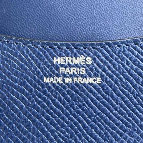 エルメス 財布 コンスタンス スリム ブルーネイビー/シルバー金具 エプソン B刻印 HERMES 財布