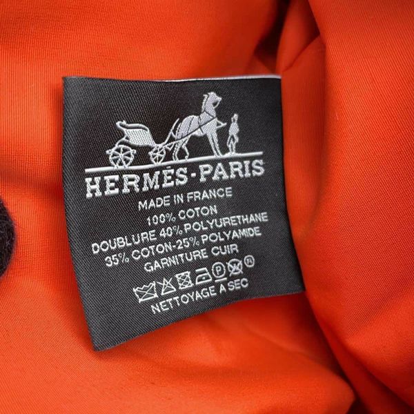 エルメス ポーチ ボリードポーチ ミニミニ ブラック/シルバー金具 コットン HERMES 小物入れ