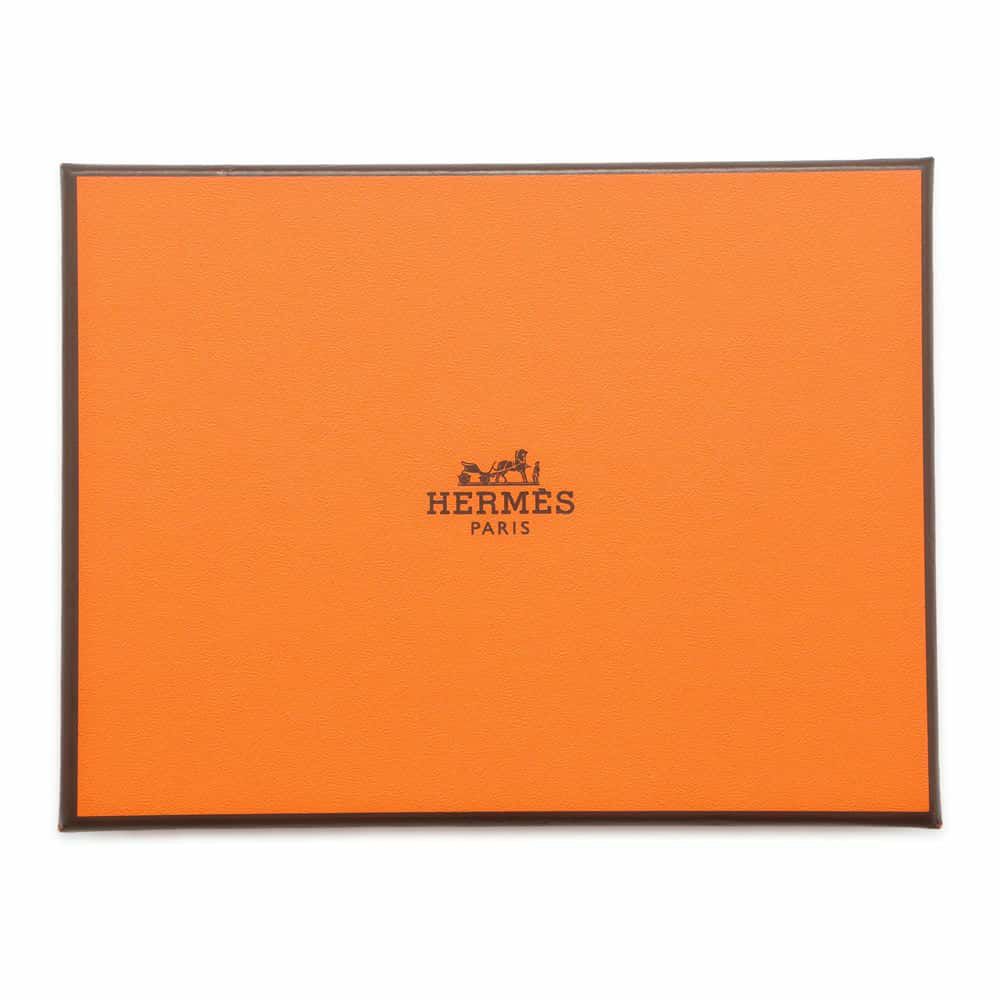 エルメス 二つ折り財布 ベアンコンパクト ブラック/シルバー金具 エプソン W刻印 黒