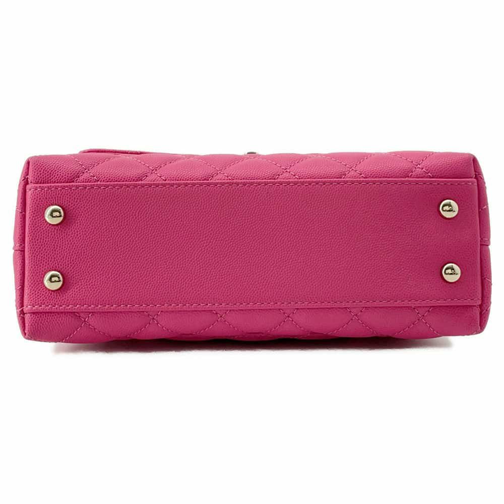 シャネル ハンドバッグ マトラッセ ココマーク ココハンドル キャビアスキン XS A92990 2wayショルダーバッグ