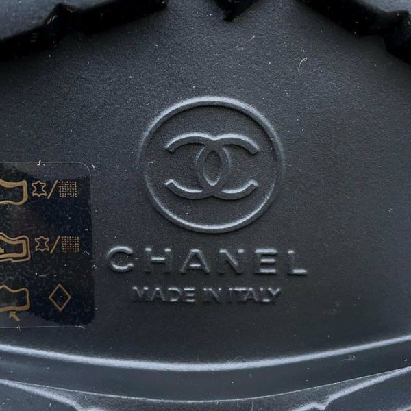 シャネル ブーツ ベルト付き エンジニア ココマーク レザー ナイロン レディースサイズ37 G29477 CHANEL 靴 黒