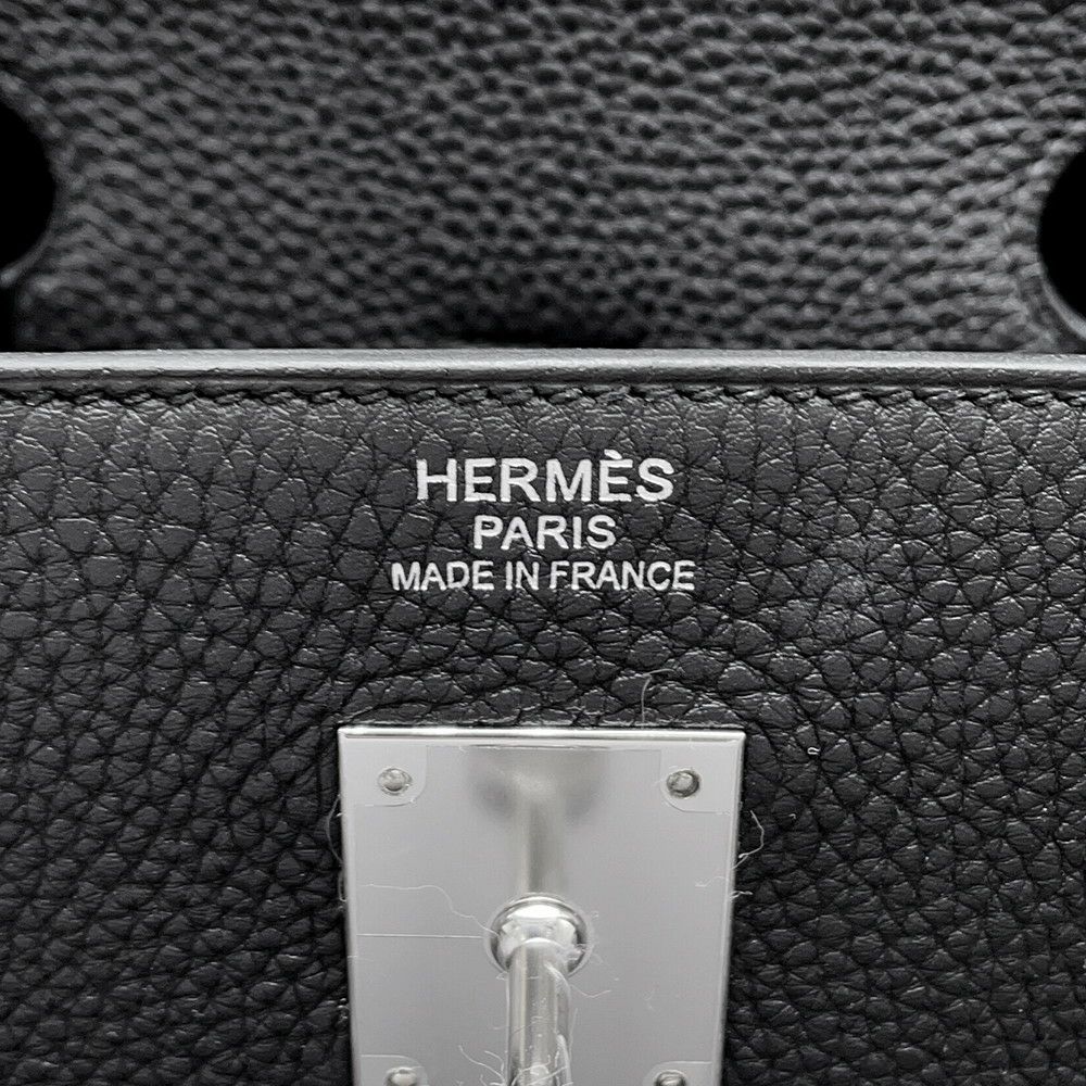 エルメス バーキン40 ブラック/シルバー金具 トゴ Y刻印 HERMES Birkin ハンドバッグ 黒