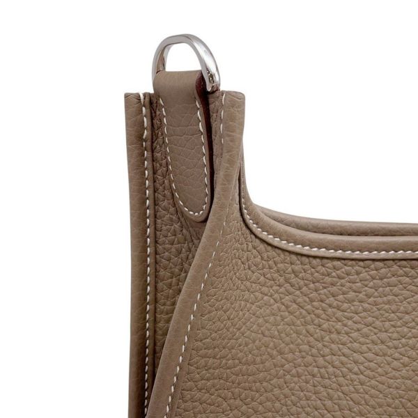 エルメス ショルダーバッグ エブリン3 PM エトゥープ/シルバー金具 トリヨンクレマンス K刻印 HERMES Evelyne