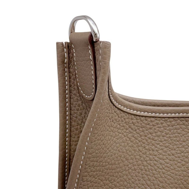 エルメス ショルダーバッグ エブリン3 PM エトゥープ/シルバー金具 トリヨンクレマンス K刻印 HERMES Evelyne