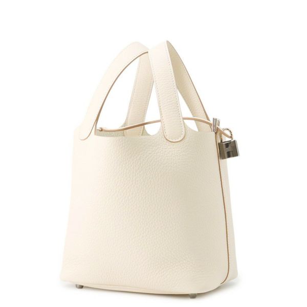 エルメス ハンドバッグ ピコタンロックPM クレ/シルバー金具 トリヨンクレマンス K刻印 HERMES トートバッグ