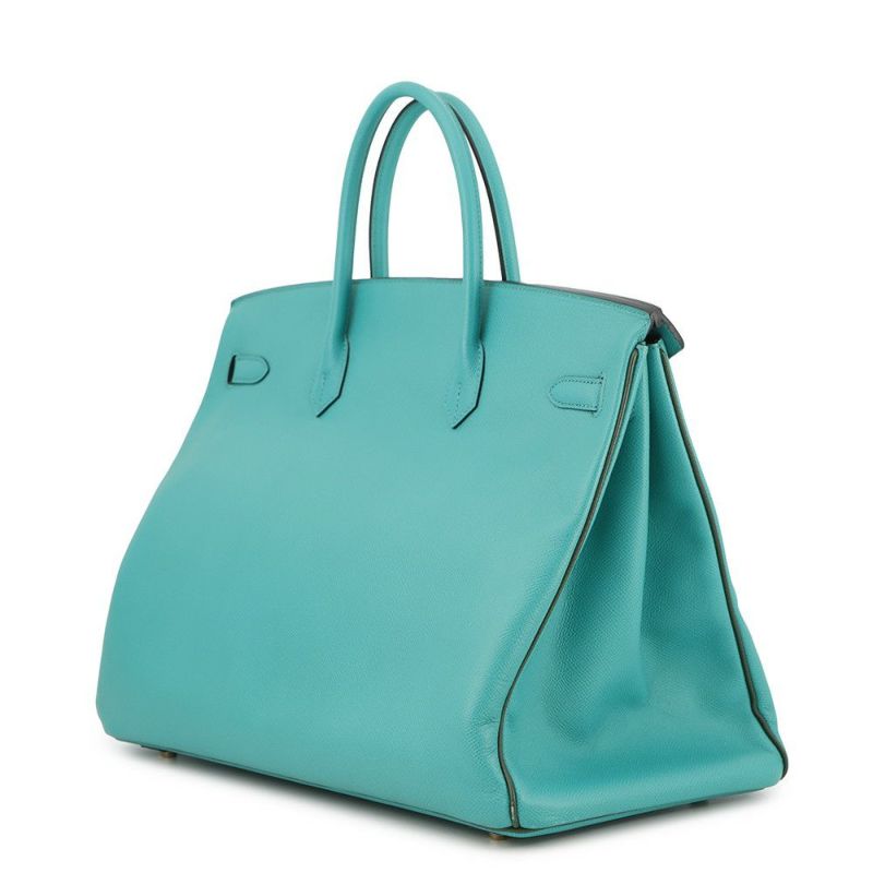 エルメス バーキン40 ブルーパオン/プルーズ/ゴールド金具 エプソン X刻印 HERMES Birkin ハンドバッグ SPO
