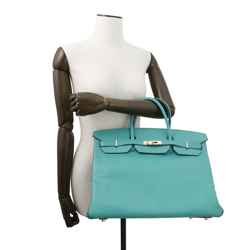 エルメス バーキン40 ブルーパオン/プルーズ/ゴールド金具 エプソン X刻印 HERMES Birkin ハンドバッグ SPO