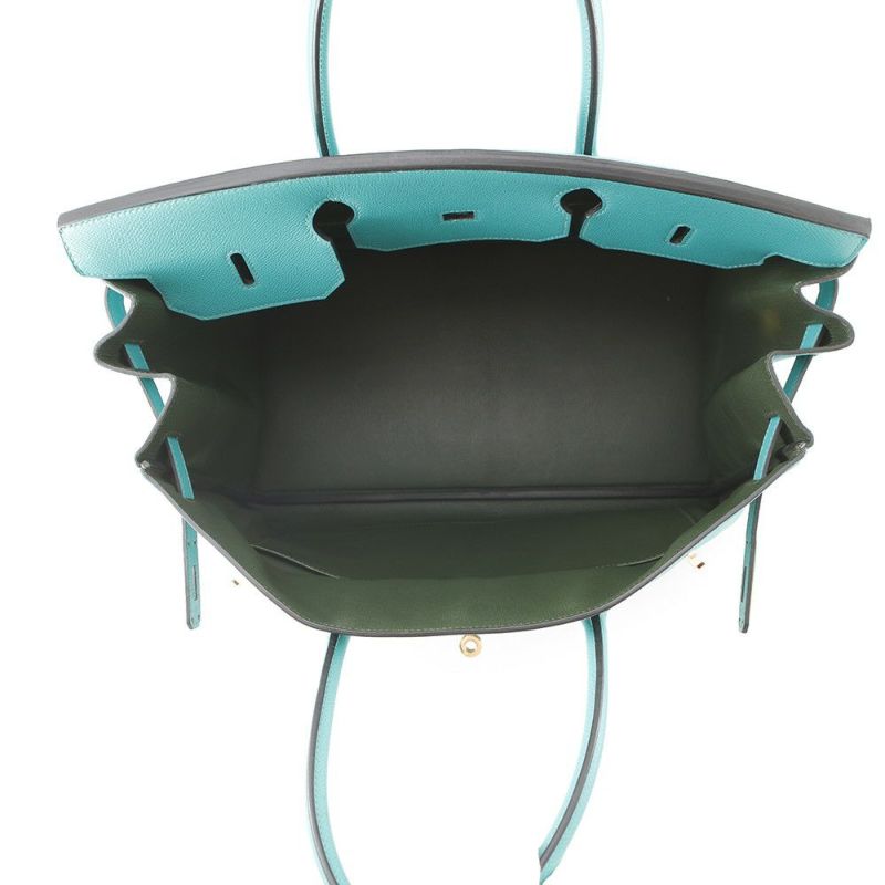 エルメス バーキン40 ブルーパオン/プルーズ/ゴールド金具 エプソン X刻印 HERMES Birkin ハンドバッグ SPO