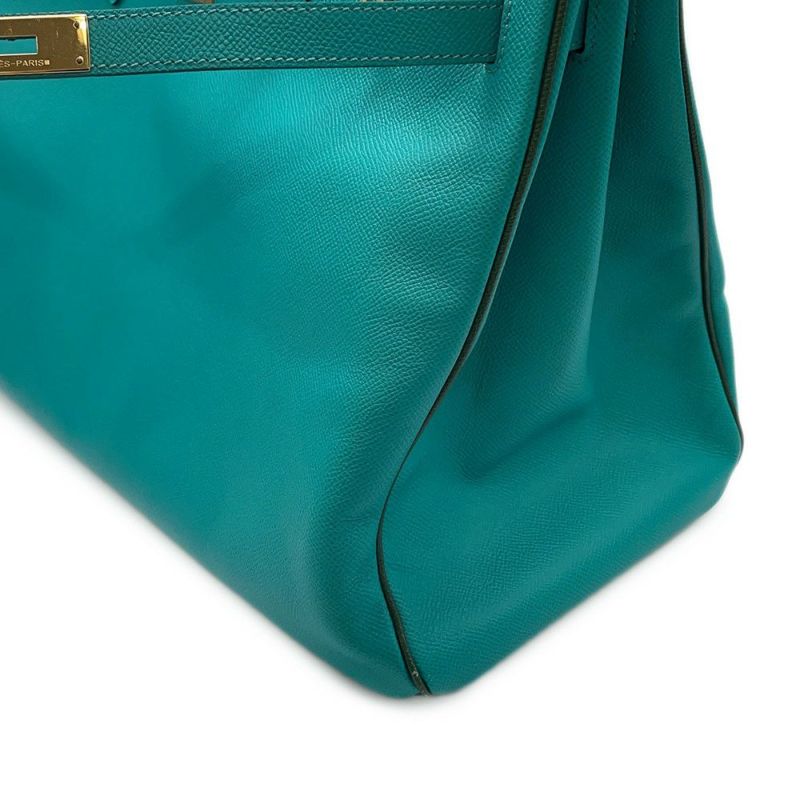 エルメス バーキン40 ブルーパオン/プルーズ/ゴールド金具 エプソン X刻印 HERMES Birkin ハンドバッグ SPO