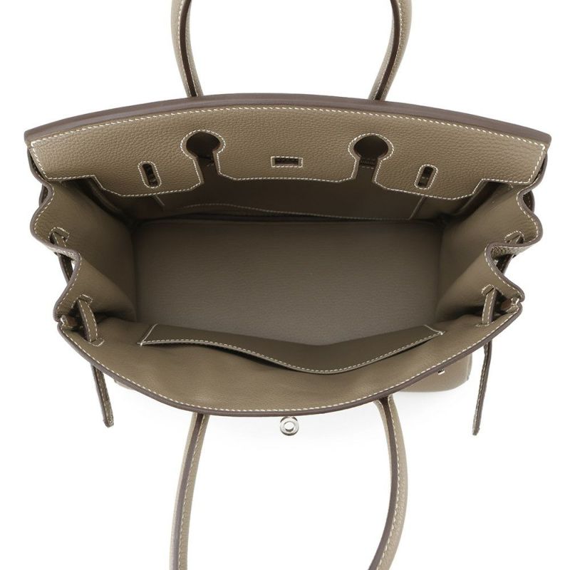 エルメス バーキン30 エトゥープ/シルバー金具 トゴ □K刻印 HERMES Birkin ハンドバッグ