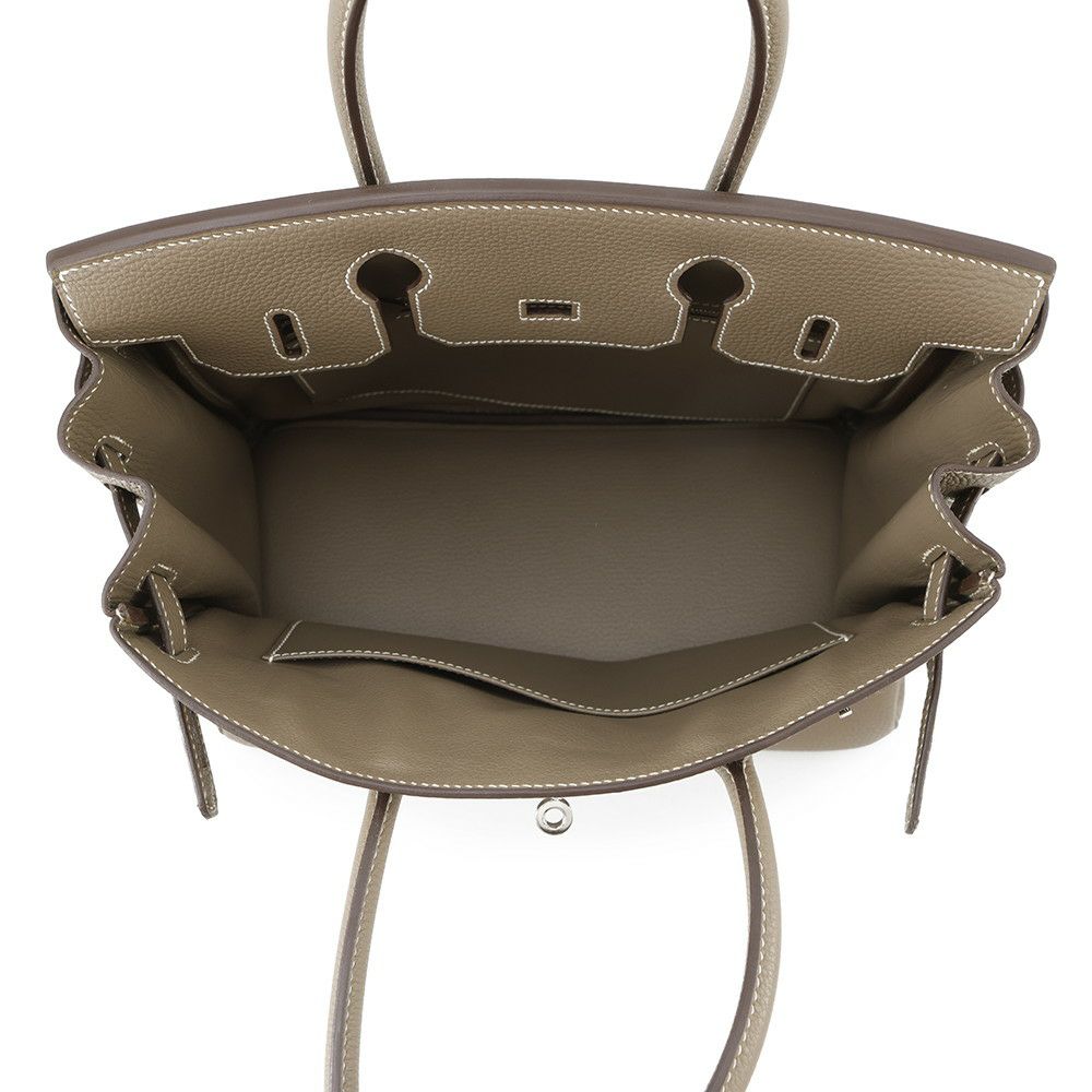 エルメス バーキン30 エトゥープ/シルバー金具 トゴ □K刻印 HERMES Birkin ハンドバッグ