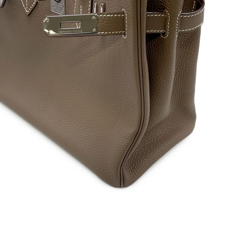 エルメス バーキン30 エトゥープ/シルバー金具 トゴ □K刻印 HERMES Birkin ハンドバッグ