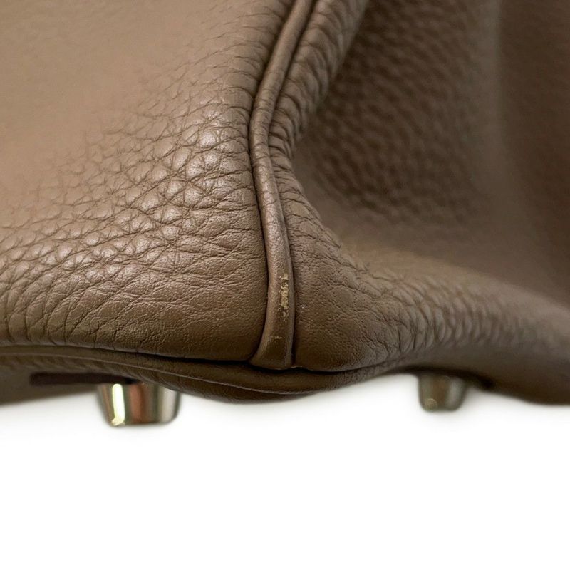 エルメス バーキン30 エトゥープ/シルバー金具 トゴ □K刻印 HERMES Birkin ハンドバッグ