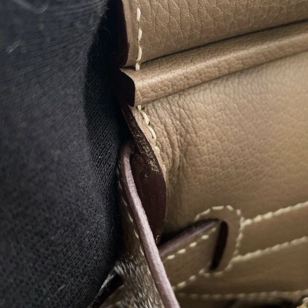 エルメス バーキン30 エトゥープ/シルバー金具 トゴ □K刻印 HERMES Birkin ハンドバッグ