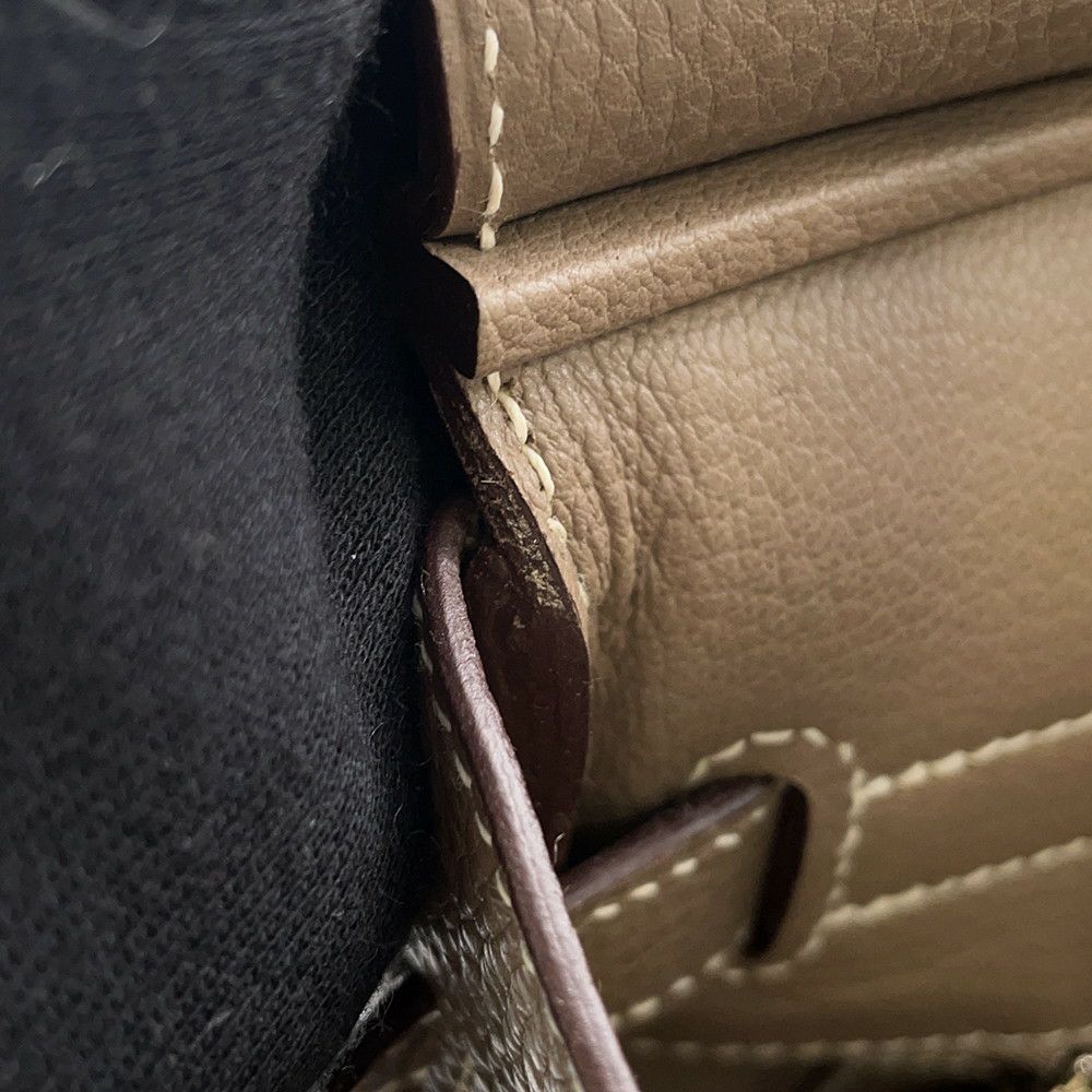 エルメス バーキン30 エトゥープ/シルバー金具 トゴ □K刻印 HERMES Birkin ハンドバッグ