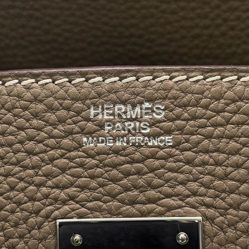 エルメス バーキン30 エトゥープ/シルバー金具 トゴ □K刻印 HERMES Birkin ハンドバッグ